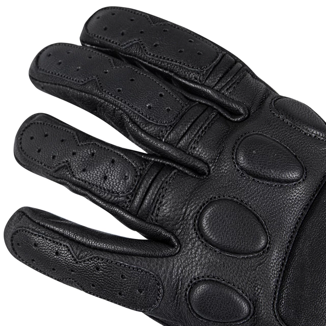 Męskie skórzane rękawice motocyklowe W-TEC Cherton - Czarny