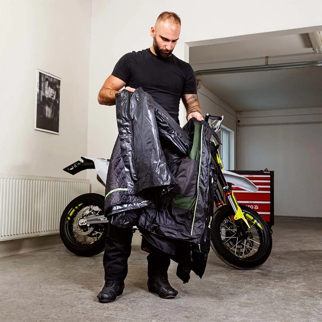 Męska kurtka motocyklowa W-TEC Aircross - Czarno-złoty