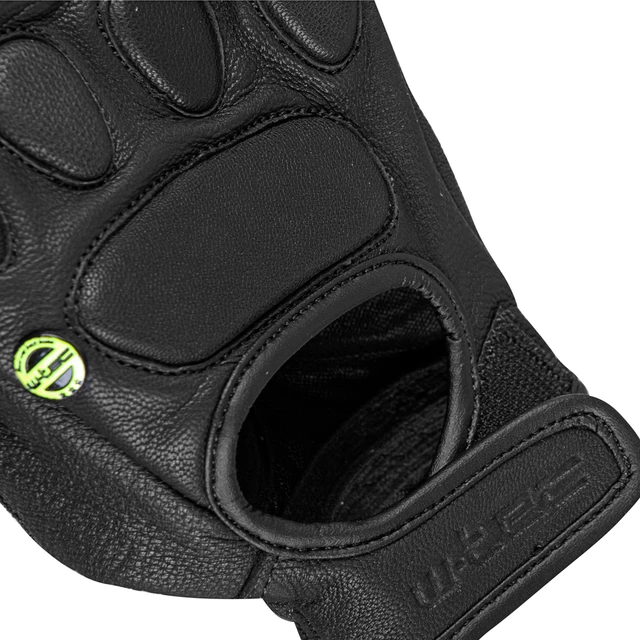 Męskie skórzane rękawice motocyklowe W-TEC Cherton - Czarny