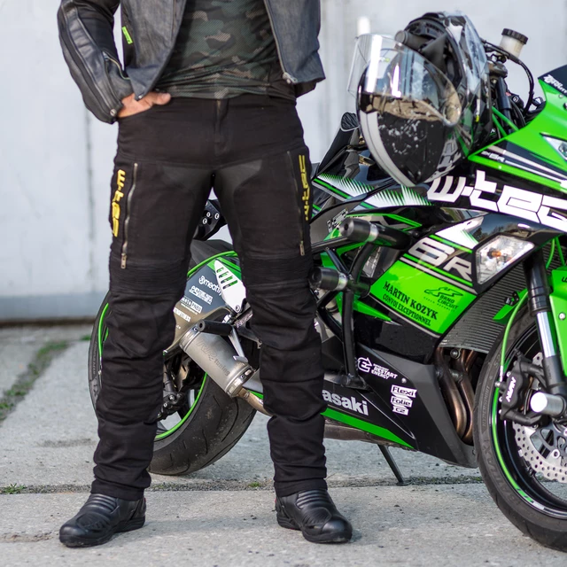 Skórzane buty motocyklowe W-TEC Bangoff - Czarny