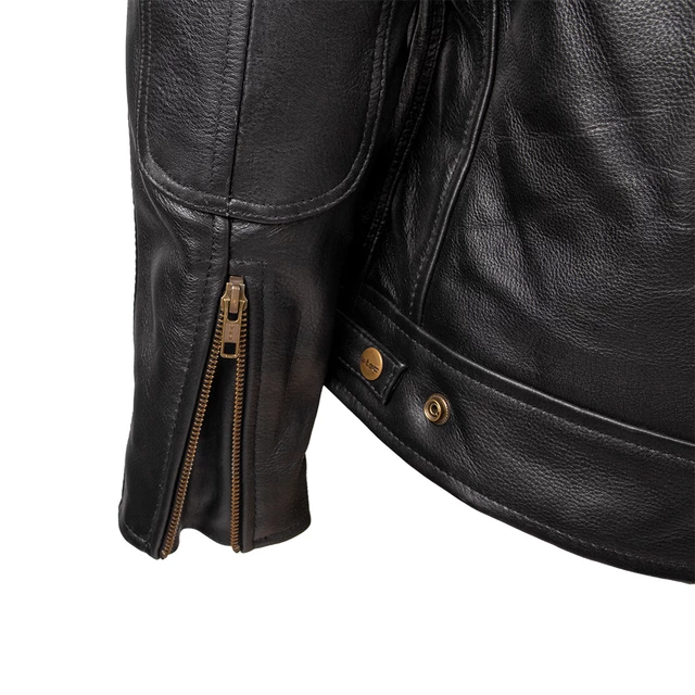 Damska skórzana kurtka motocyklowa W-TEC Urban Noir Lady - Czarny