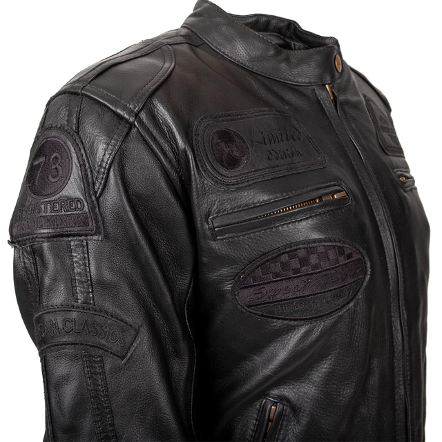 Damska skórzana kurtka motocyklowa W-TEC Urban Noir Lady - Czarny