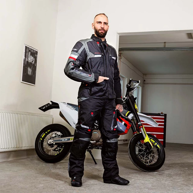 Spodnie motocyklowe męskie W-TEC Excellent - Szary