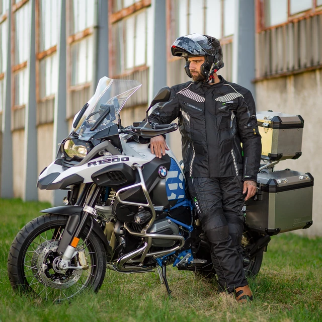 Kask motocyklowy szczękowy W-TEC Vexamo z blendą - Czarno-zielony