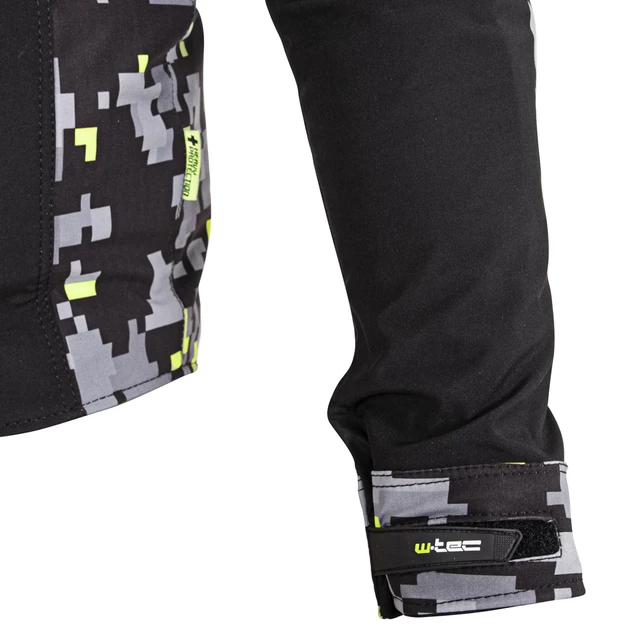 Męska kurtka motocyklowa z kapturem Softshell W-TEC Kybero - Czarny-fluo