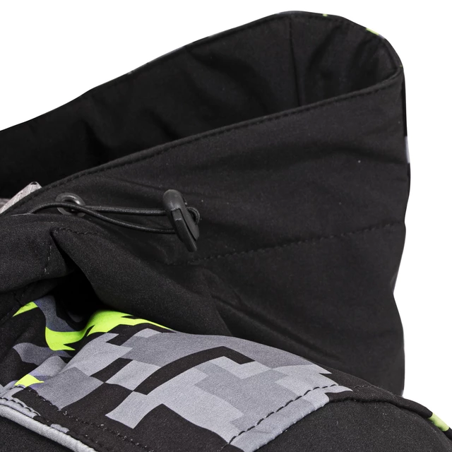 Męska kurtka motocyklowa z kapturem Softshell W-TEC Kybero - Czarny-fluo