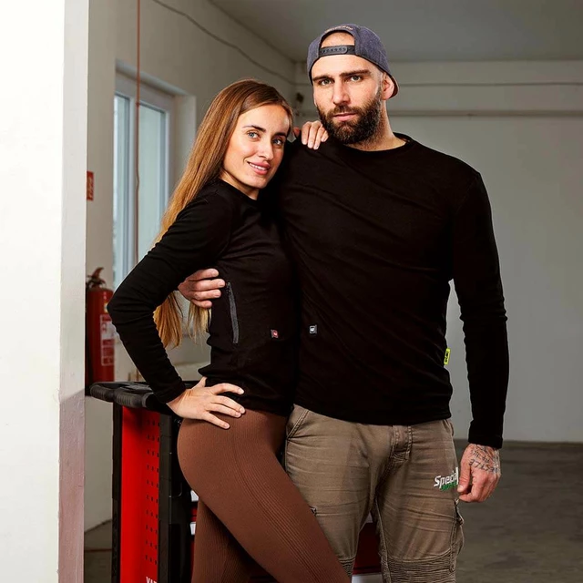 Podgrzewana koszulka męska odzież termoaktywna W-TEC Insulong longsleeve - Czarny
