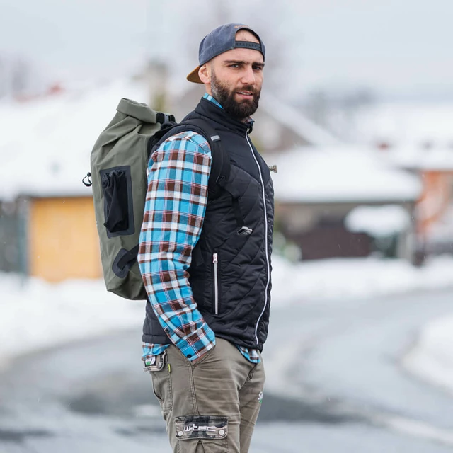 Ogrzewana kamizelka bezrękawnik męski inSPORTline WARMhim - Czarny
