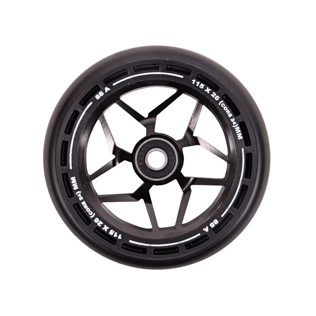 Kółka do hulajnogi LMT L Wheel 115 mm z łożyskami ABEC 9 - Czarny/Czarny - Czarny/Czarny