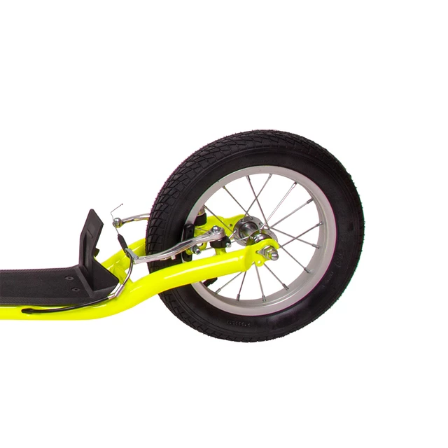 Hulajnoga inSPORTline Milester 16/12" z pompowanymi kołami - Limetka