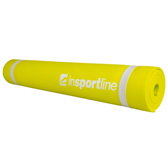 Mata do ćwiczeń fitness inSPORTline EVA 173x60x0,4 cm - Czarny - Żółty