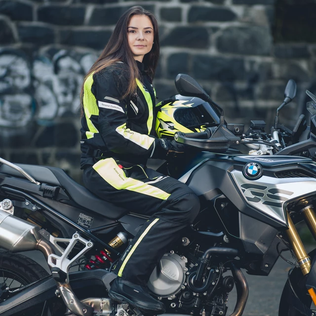Damska kurtka motocyklowa W-TEC Brandon Lady - Czarny-fluo żółty
