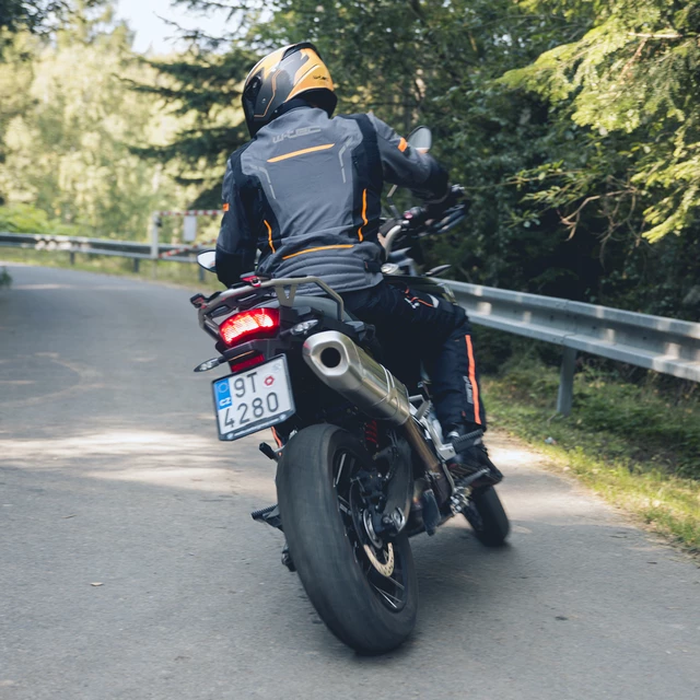 Męska kurtka motocyklowa W-TEC Brandon - Czarny-fluo żółty
