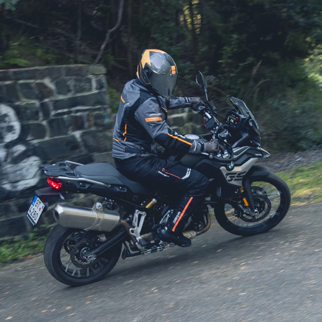 Męskie spodnie motocyklowe W-TEC Spirital - Czarny-fluo żółty