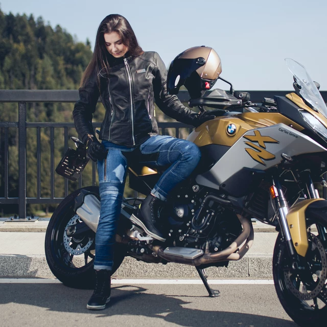 Damska skórzana kurtka motocyklowa W-TEC Hagora - Matt.czarny