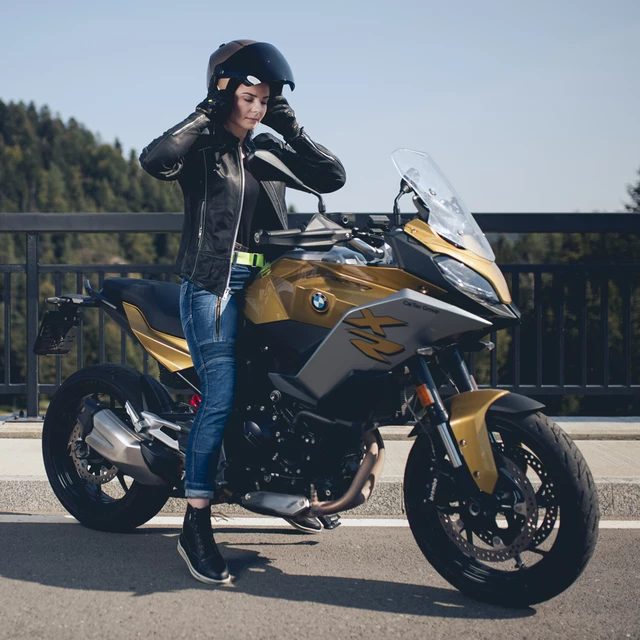 Damskie dżinsy motocyklowe W-TEC Ekscita - Niebieski