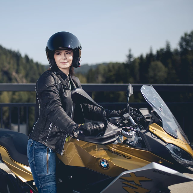Damska skórzana kurtka motocyklowa W-TEC Hagora - Matt.czarny