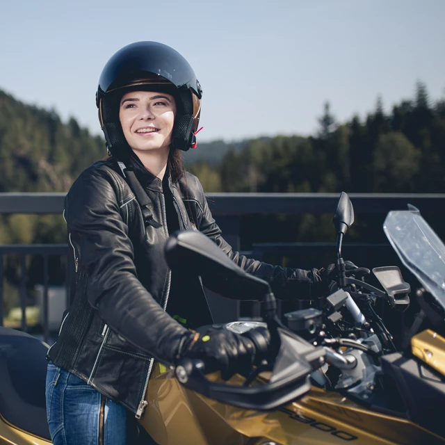 Damska skórzana kurtka motocyklowa W-TEC Hagora - Matt.czarny