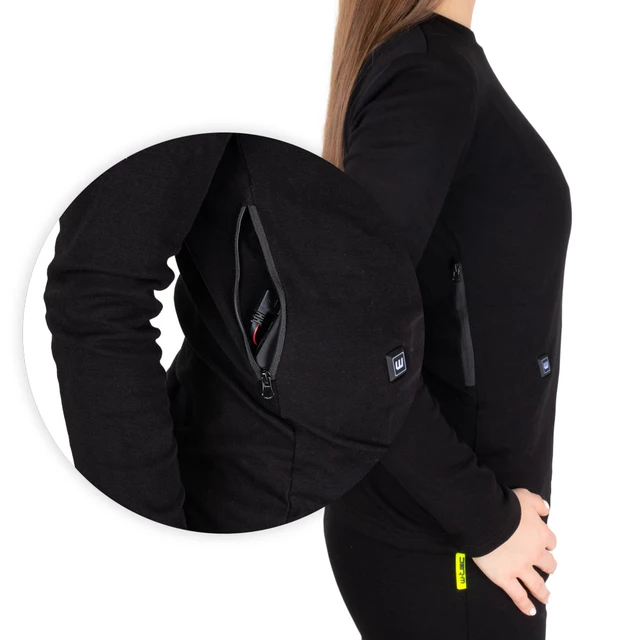 Podgrzewana koszulka damska longsleeve W-TEC Insulong Lady - Czarny
