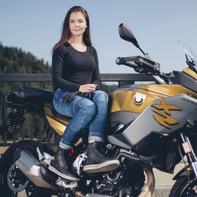 Damskie dżinsy motocyklowe W-TEC Ekscita - Niebieski
