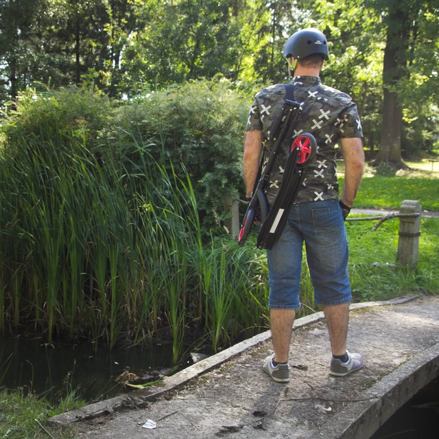 Hulajnoga składana WORKER Span kauczuk duże koła 230 mm - Niebieski
