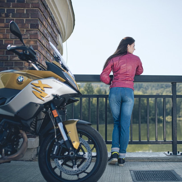 Damskie jeansowe spodnie motocyklowe W-TEC Panimali - Niebieski