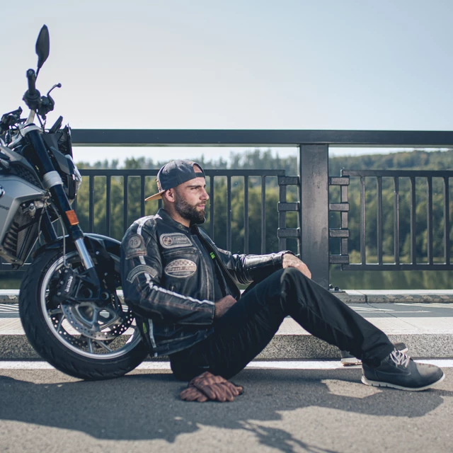 Skórzane rękawice motocyklowe W-TEC Dahmer - Jasno-brązowy