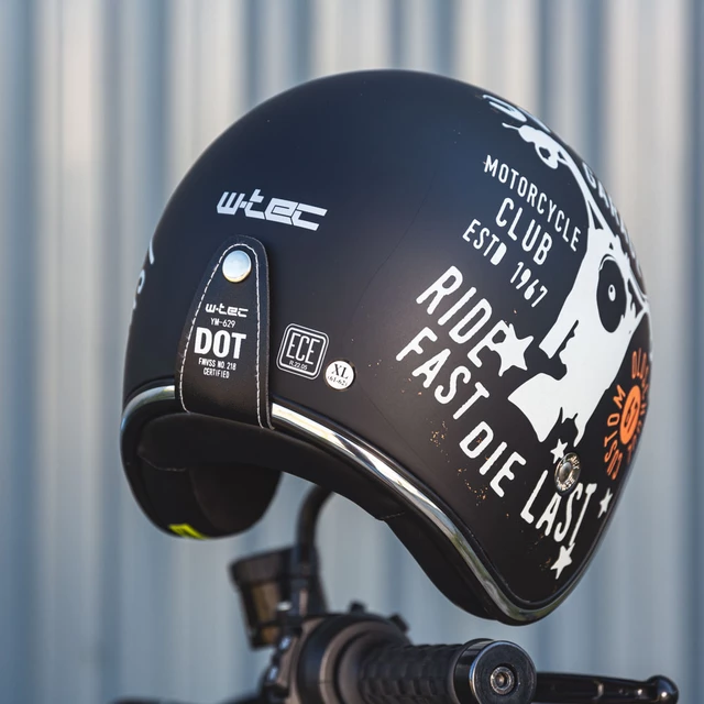 Kask motocyklowy otwarty W-TEC Café Racer - Wielka gwiazda