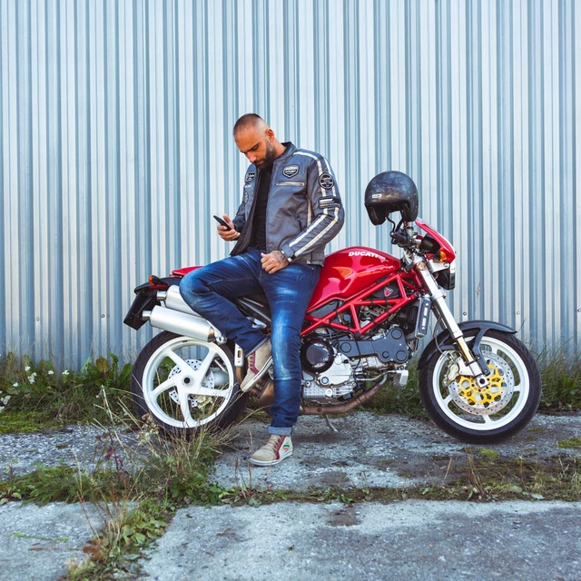 Męska kurtka motocyklowa W-TEC Patriot - Szary