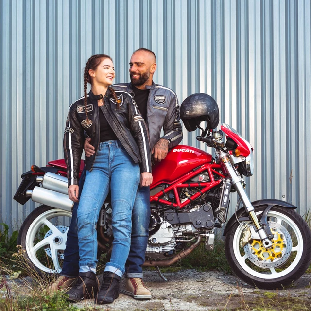 Damska skórzana kurtka motocyklowa W-TEC Sheawen Lady Black - Czarny