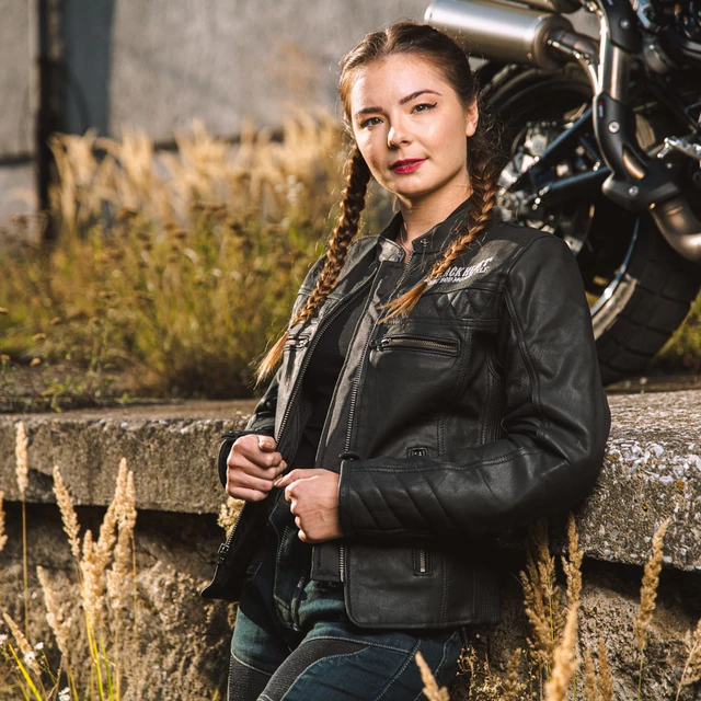 Damska skórzana kurtka motocyklowa W-TEC Black Heart Raptura - Czarny