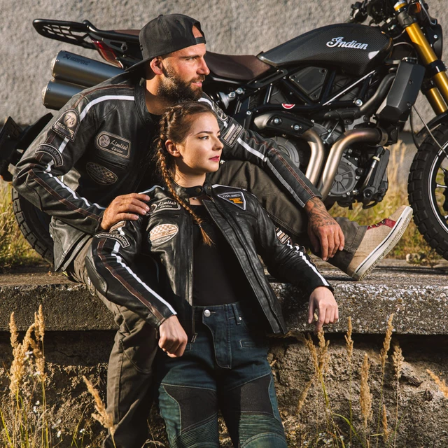 Damska skórzana kurtka motocyklowa W-TEC Sheawen Lady Black - Czarny