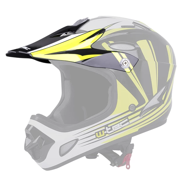 Zapasowy daszek do kasku W-TEC FS-605 - Extinction Pink - Yellow Graphic