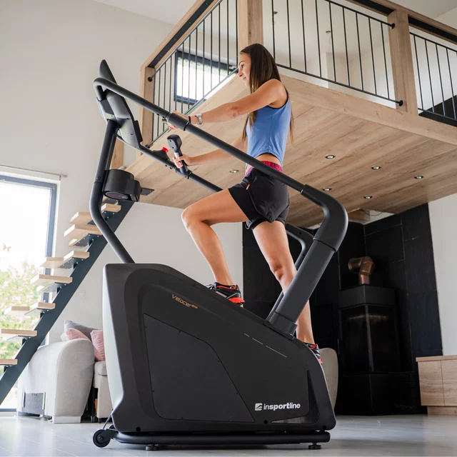 Profesjonalne schody treningowe inSPORTline Velocer STP ∙ 25 poziomów oporu ∙ 39 programów ∙ prędkość do 150 kroków/min ∙ elektromagnetyczne ∙ Bluetooth
