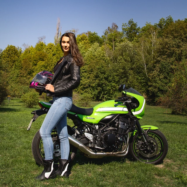 Damska skórzana kurtka motocyklowa W-TEC Corallia - Czarny
