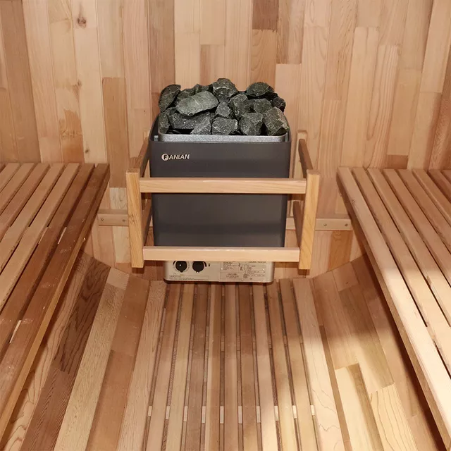 Fińska sauna beczkowa ogrodowa inSPORTline Viduor 300 - drewno cedrowe