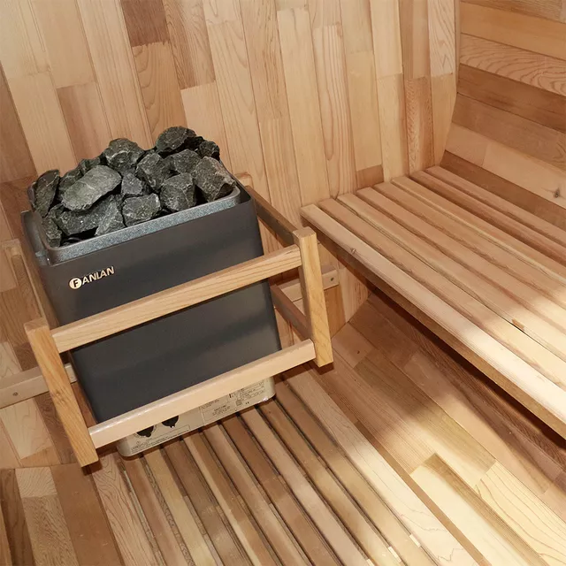 Fińska sauna beczkowa ogrodowa inSPORTline Viduor 300 - drewno cedrowe