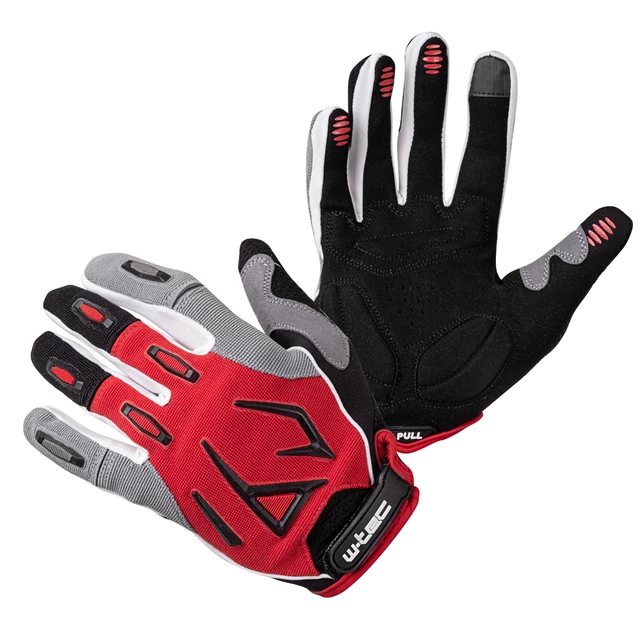 Rękawice motocrossowe i rowerowe W-TEC Atmello - Niebieski - Czerwony