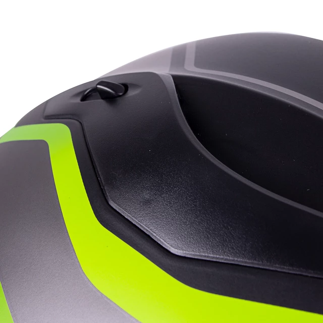 Kask zamknięty W-TEC Vintegra Graphic + blenda - Czarny-fluo żółty