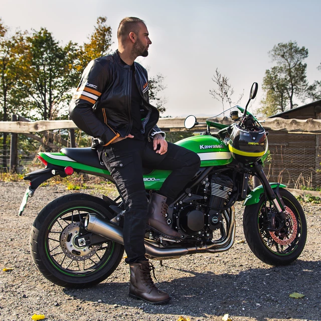Męskie dżinsy motocyklowe W-TEC Aredator - Czarny