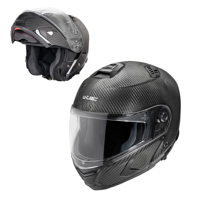 Kask motocyklowy pełny karbon W-TEC Tensiler - połysk węgla - połysk węgla