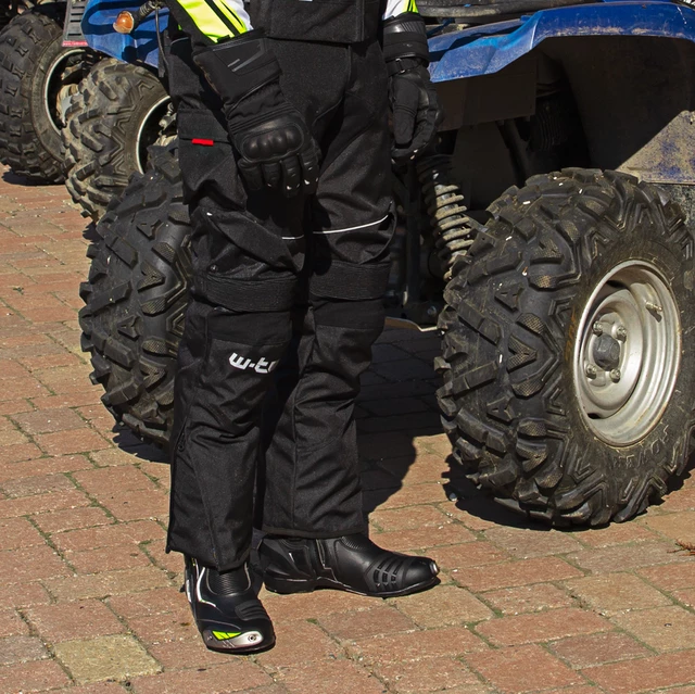 Męskie spodnie motocyklowe W-TEC Thollte - Czarny