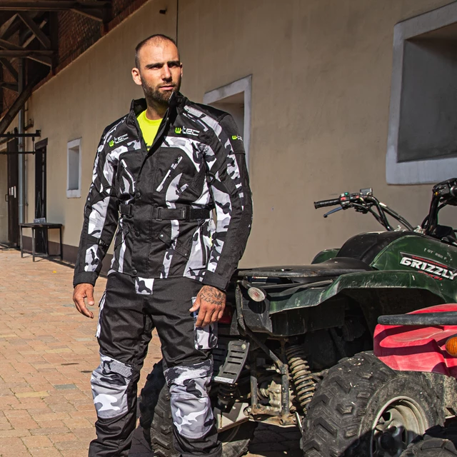 Męska kurtka motocyklowa W-TEC Troopa - Black Camo