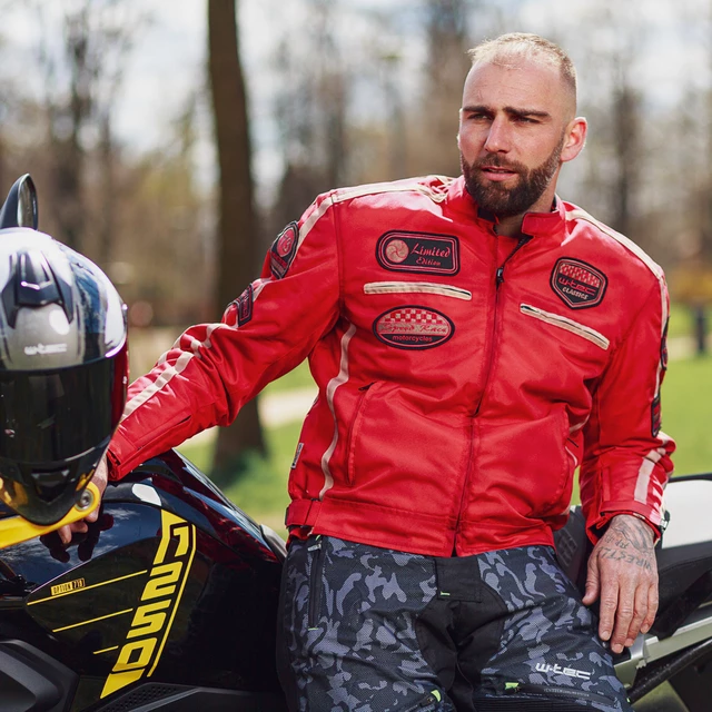 Męska kurtka motocyklowa W-TEC Patriot Red - Czerwony