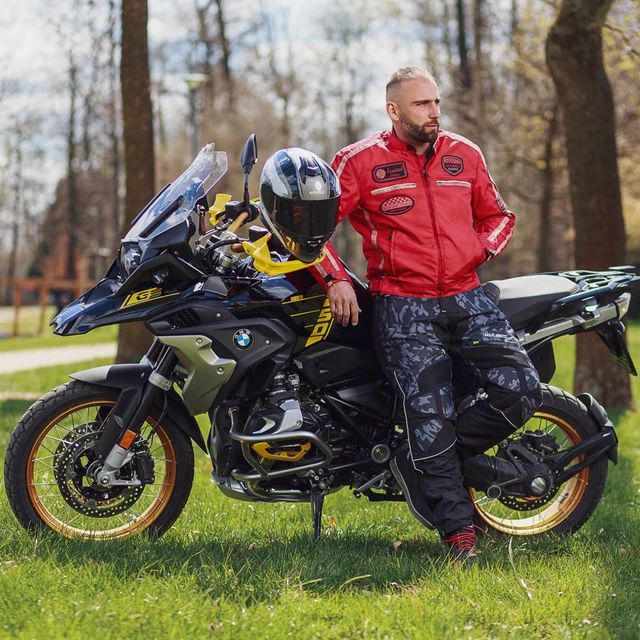 Męska kurtka motocyklowa W-TEC Patriot Red - Czerwony