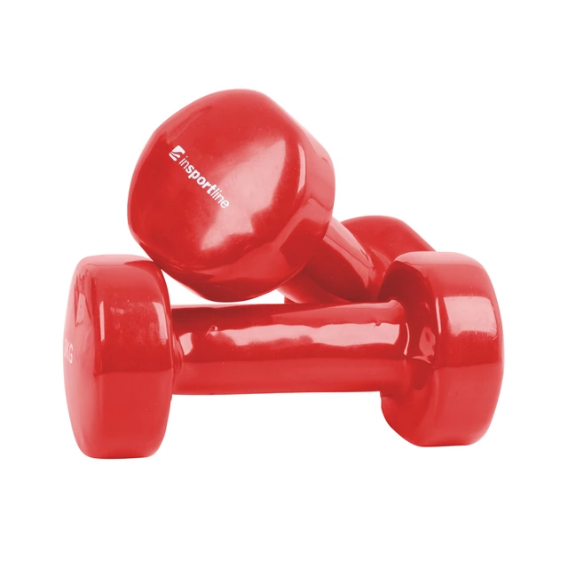 Hantle fitness winylowe inSPORTline Smoothbell 2x1,5 kg ∙ sześciokątny kształt ∙ winyl antypoślizgowy ∙ do aerobiku i body stylingu