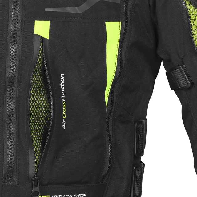 Męska kurtka motocyklowa W-TEC Aircross - Czarno-złoty