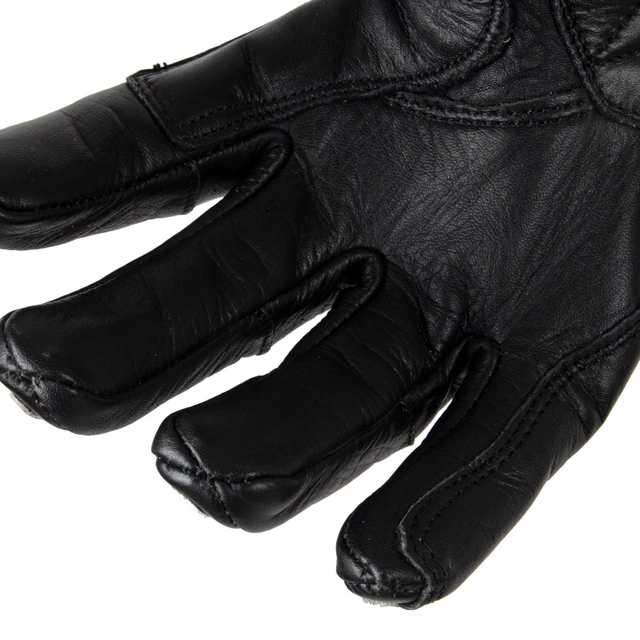 Klasyczne rękawice motocyklowe W-TEC Classic - Jawa czarna z czerwono-białym paskiem
