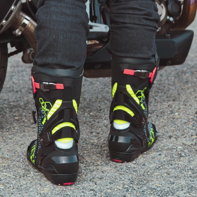 Męskie buty motocyklowe W-TEC Reaper - Czarno-zielony