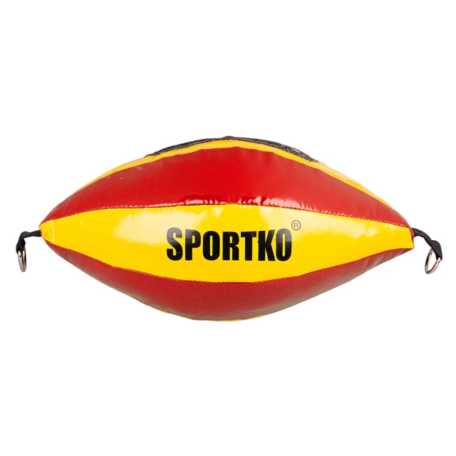 Worek treningowy SportKO GP2 22x40cm / 4,5kg - Czarny - Czerwono-żółta